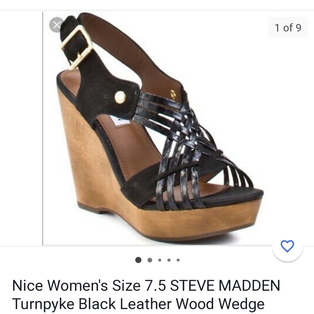 Steve Madden Turnpike wedge-7.5 blk multi
